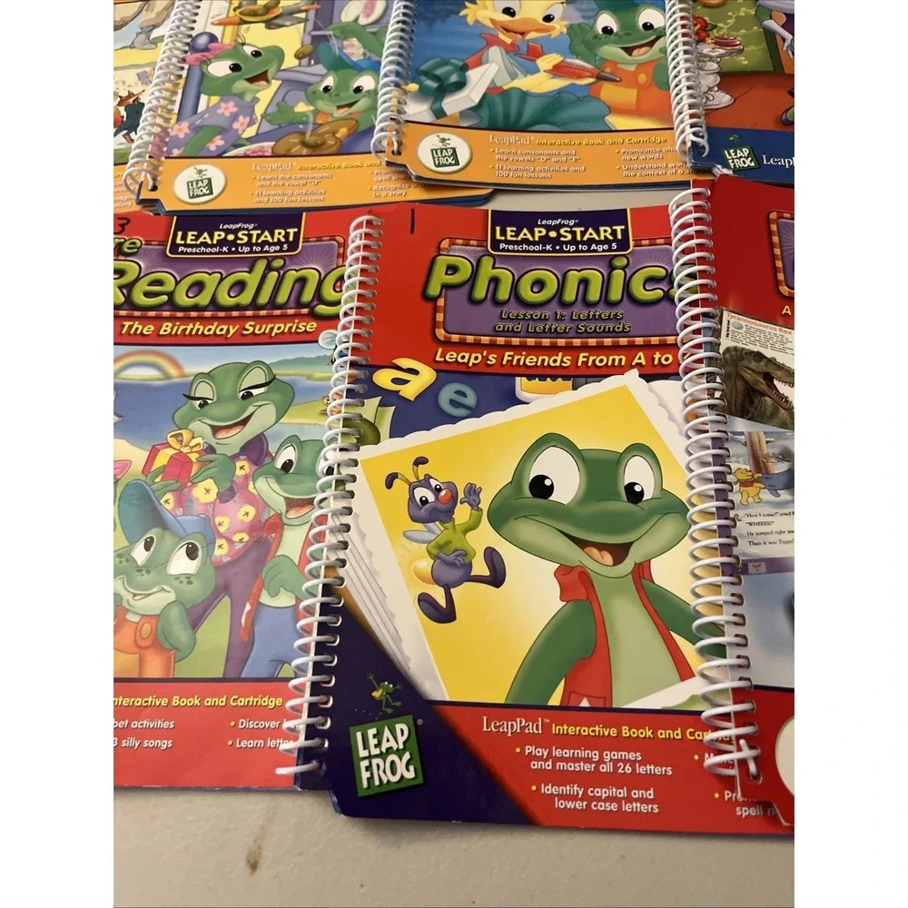 Lot of 9 Leap Frog Leap Pad Leap Start Learning Books ONLY‎ Phonics Reading